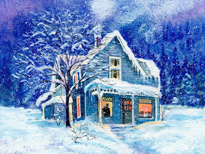 Beautiful Winter House Wallpaper