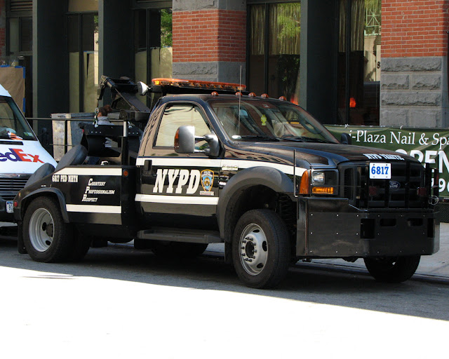 NYPD tow truck, Greenwich Street, Tribeca, Lower Manhattan, New York