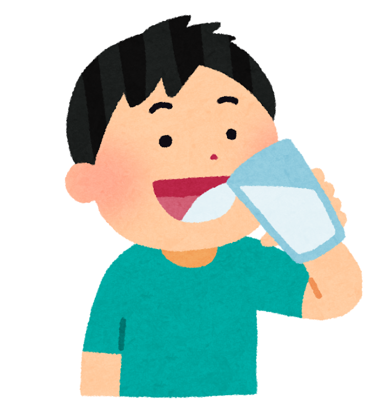 水を飲んでいる男の子のイラスト かわいいフリー素材集 いらすとや