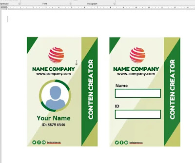 Free File : Cara Membuat Name Tag Microsoft Word 2