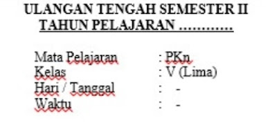 Soal UTS PKn Kelas 5 Semester 2 Dan Kunci Jawaban