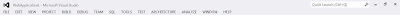 Menu bar in Visual studio 2012