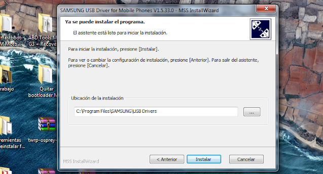 Descargar controlador USB Samsung Android para Windows