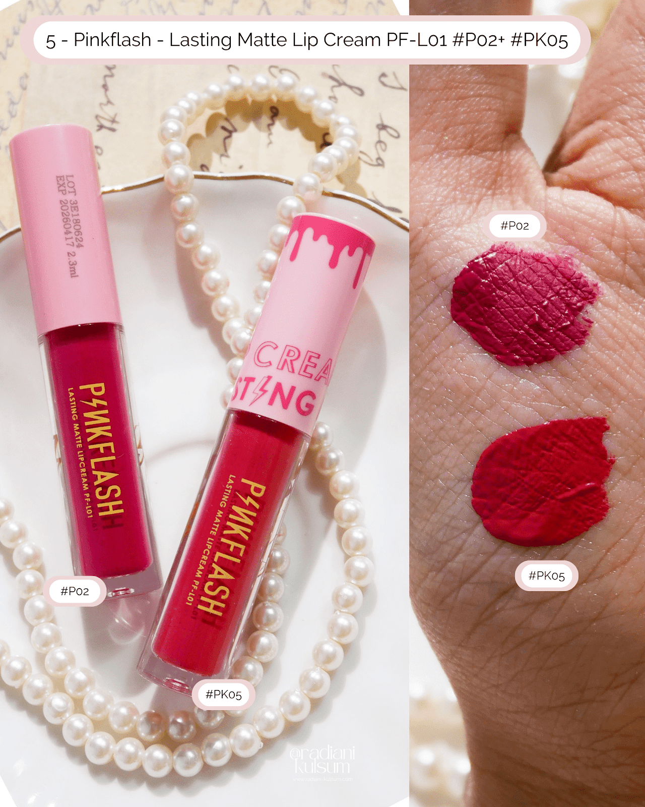 Pinkflash - Lasting Matte Lip Cream PF-L01 #P02 + #PK05