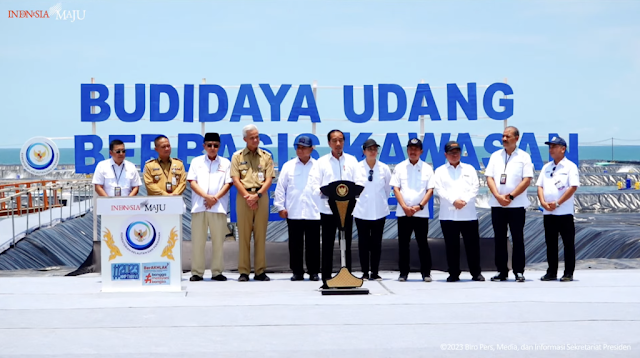 Presiden Jokowi Resmikan Tambak Budidaya Udang Berbasis Kawasan di Kebumen