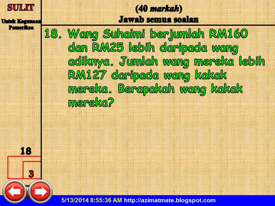 Contoh Soalan Perimeter Dan Luas Tingkatan 1 - B Soalan