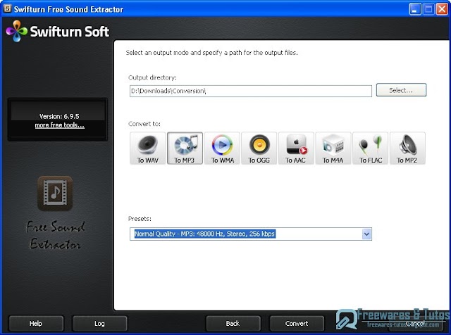 Swifturn Free Sound Extractor : un logiciel gratuit pour extraire facilement la partie audio des vidéos