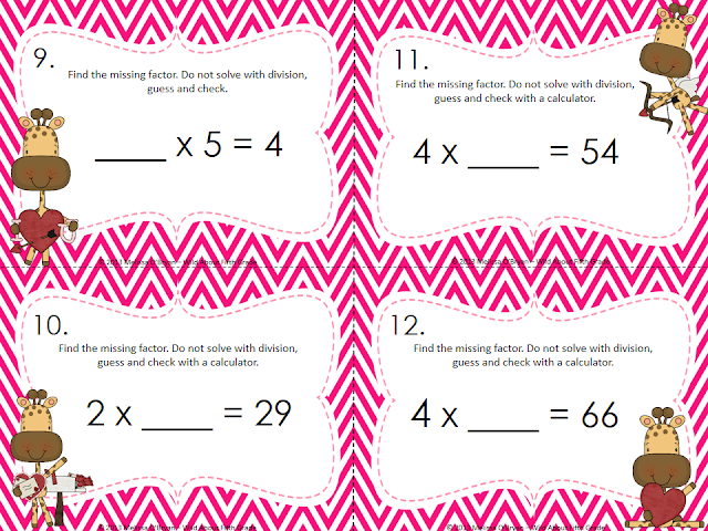 decimal task cards