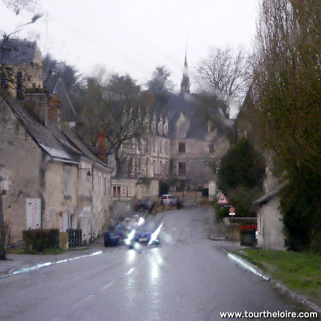 Reignac sur Indre in the rain, Indre et Loire, France. Photo by Loire Valley Time Travel.