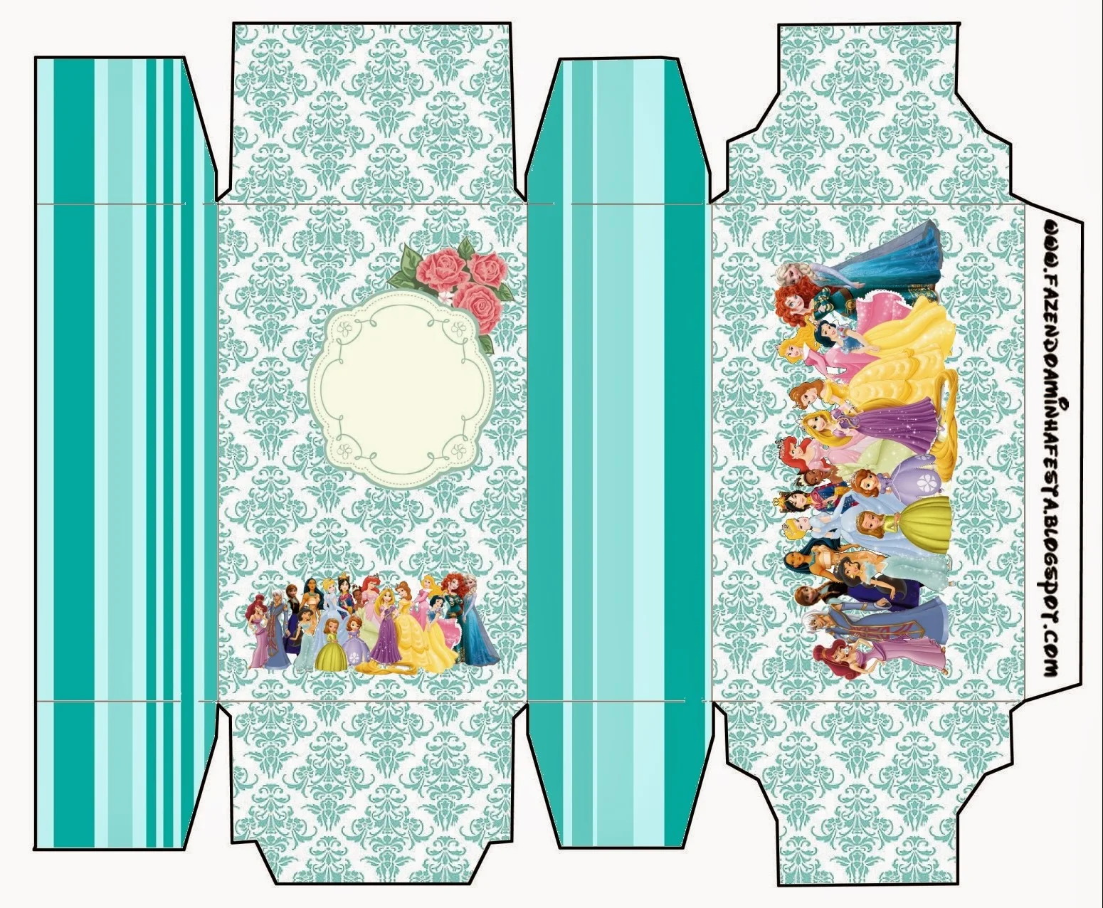 Princess Disney for free printable box.