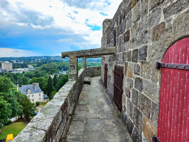 View of the tower of Château de Dinan, France