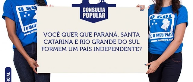 Grupo faz consulta neste sábado para separar Sul do resto do país