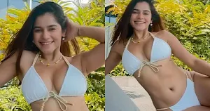 Meghna Kaur bikini cleavage busty indian model