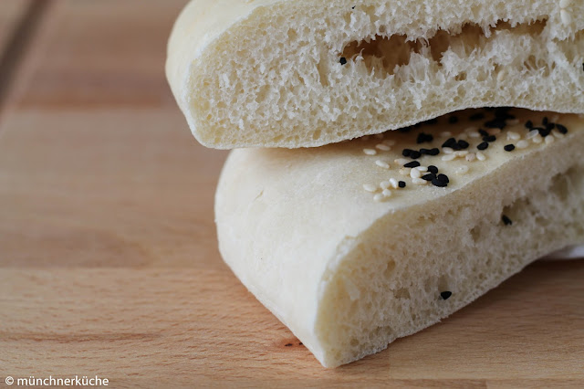 Pita Brot Taschen aus Hefeteig.