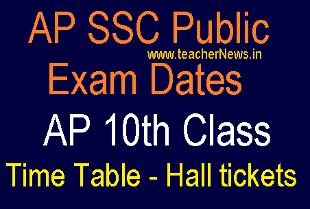 AP SSC Public Exam Dates 2020 | AP 10th Class Time Table 2020 Hall tickets