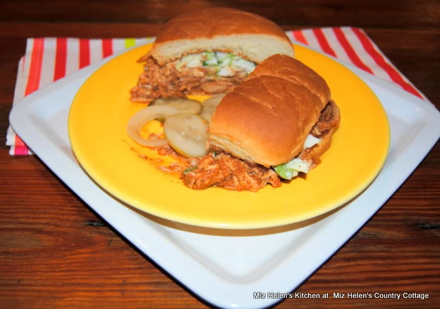 Slow Cooker Big Red Pulled Chicken at Miz Helen's Country Cottage