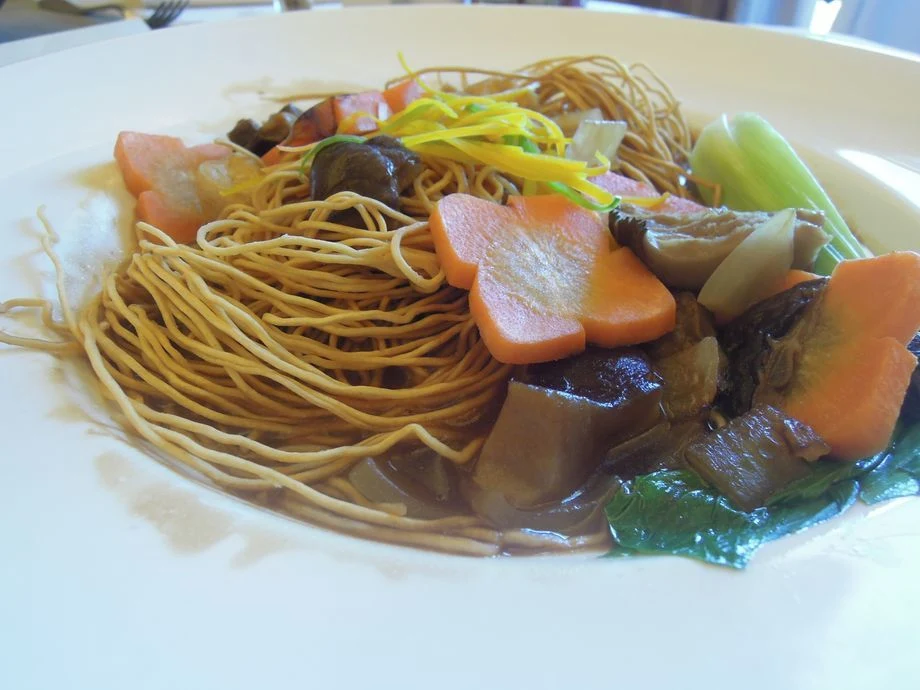 Crunchy noodles at Shangri-La's Mactan Resort and Spa