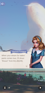Marissa cheers on Marguerite from the afterlife