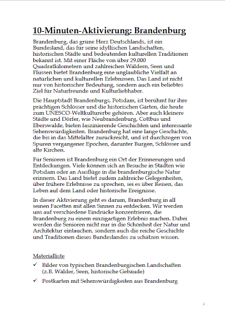10 Minuten Aktivierung: Brandenburg