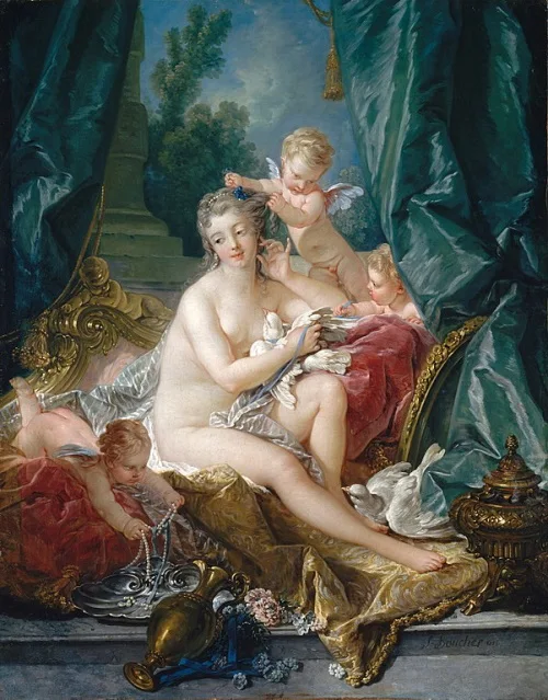 O Toalete de Vênus, pintura de François Boucher. #PraCegoVer
