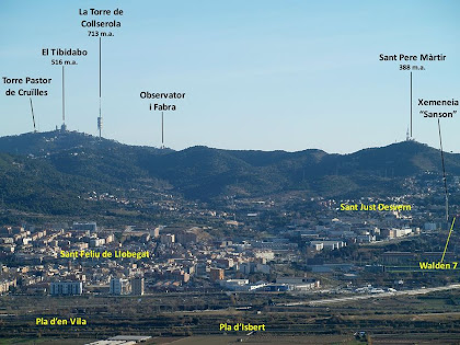 Panoràmica del Baix Llobregat des de les primeres cases de la Urbanització Cesalpina