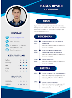 contoh cv kerja menarik