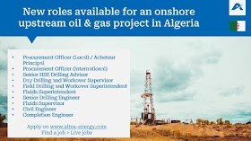  We are recruiting for an onshore upstream oil & gas project based in Algeria: