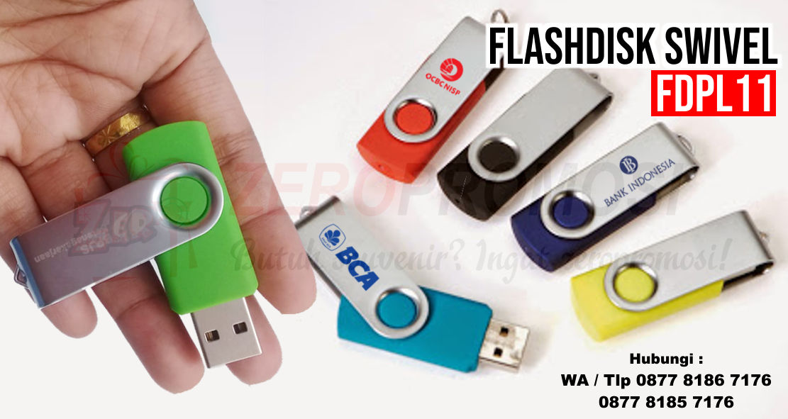 USB Flashdisk promosi model Swivel FDPL11, Usb putar FDPL11, USB Twisting PL11