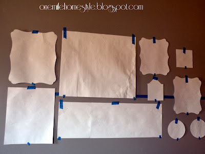 Gallery wall how-to -  paper templates