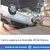 Carro capota na Avenida 28 de Março