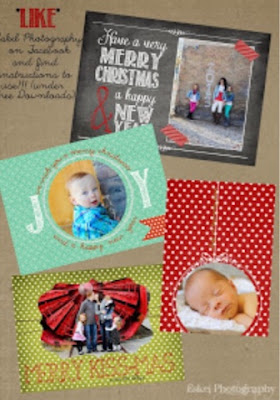 free photo card template for Christmas