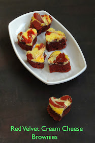 Double Layered Red Velvet & cream cheese brownies