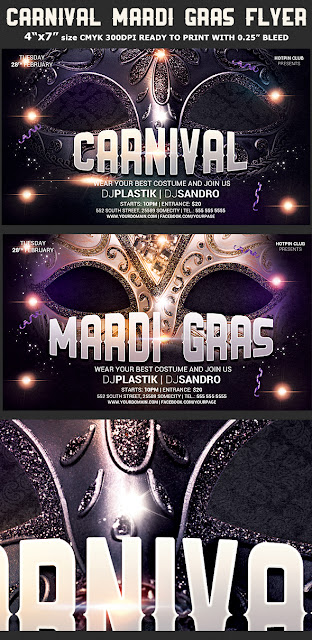  Carnival | Mardi Gras Party Flyer Template