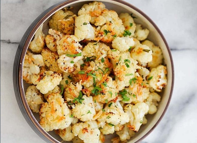 Parmesan Roasted Cauliflower #vegetarian #recipes