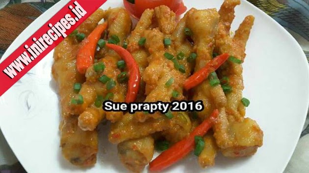 Resep Ceker Ayam Pedas Hula Hula. Enak, Gurih dan Bikin Nagih