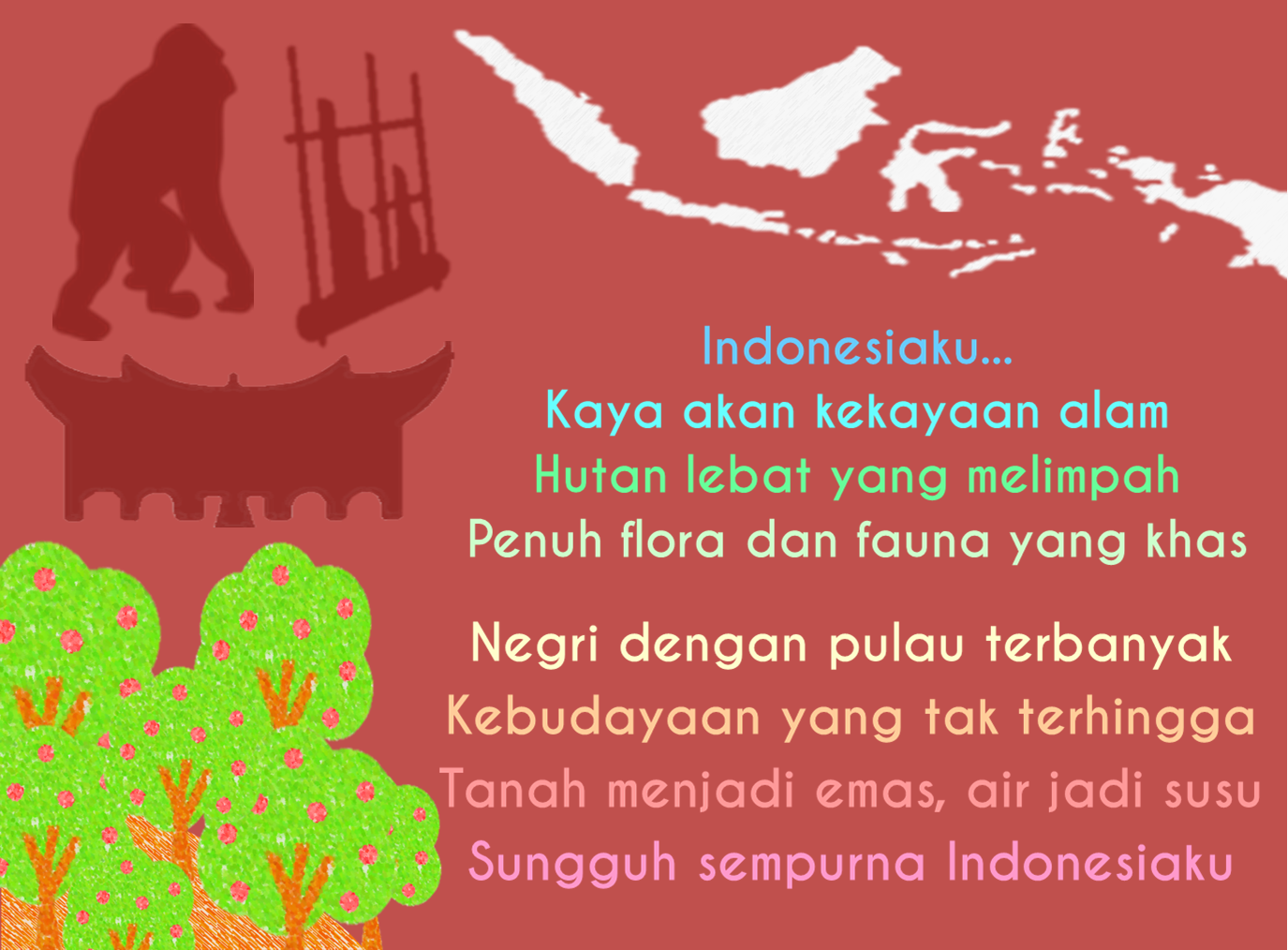 Saya membuat puisi ini untuk menunjukkan bahwa saya cinta Indonesia.