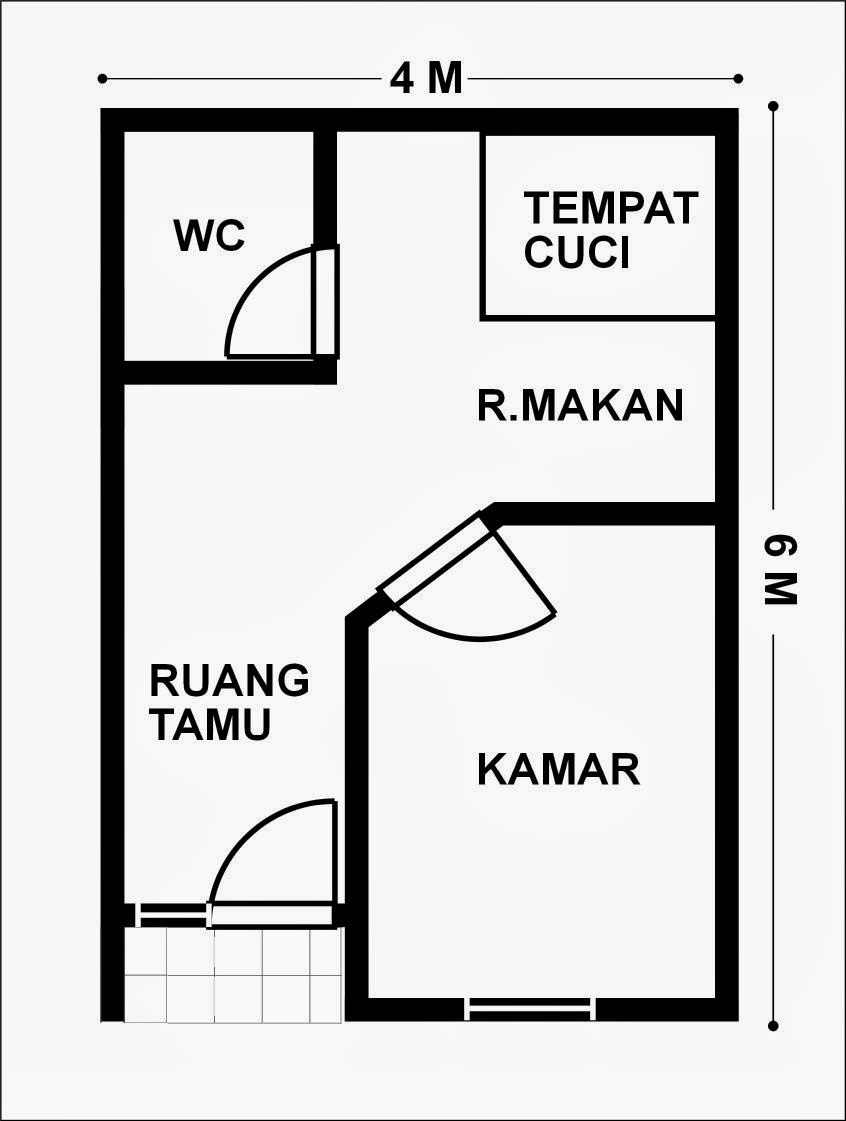 Info 50 Denah Rumah Kontrakan Ukuran 4x6