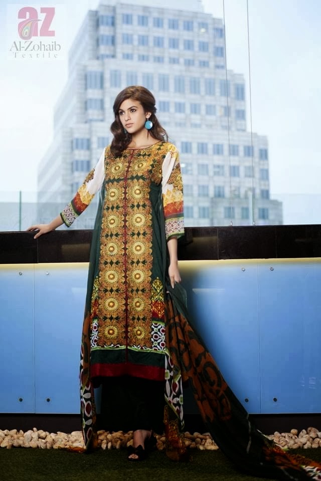 Mahnoor Latest Lawn Collection 2014 Al-Zohaib Textile