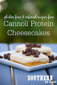 Healthy Cannoli Protein Cheesecake Slice Recipe - low fat, gluten free, high protein, refined sugar free, low carb, grain free, clean eating friendly, healthy