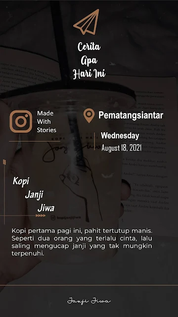 Kata-Kata Caption tentang Kopi Janji Jiwa