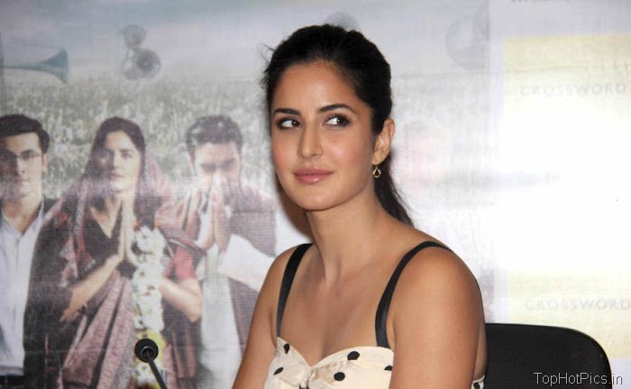 Katrina Kaif Hot Pics in White Polka Dots Dress 7