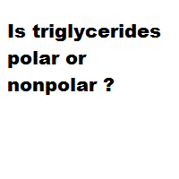 Is triglycerides polar or nonpolar ?