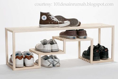 Desain Rumah Ideal 15 Desain Rak Sepatu Unik dan Minimalis