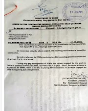Payment of TD commission to Stop Gap BPMs (Outsiders engaged) in Branch Post Offices || Clarification on Payment of TD commission to Stop Gap BPMs