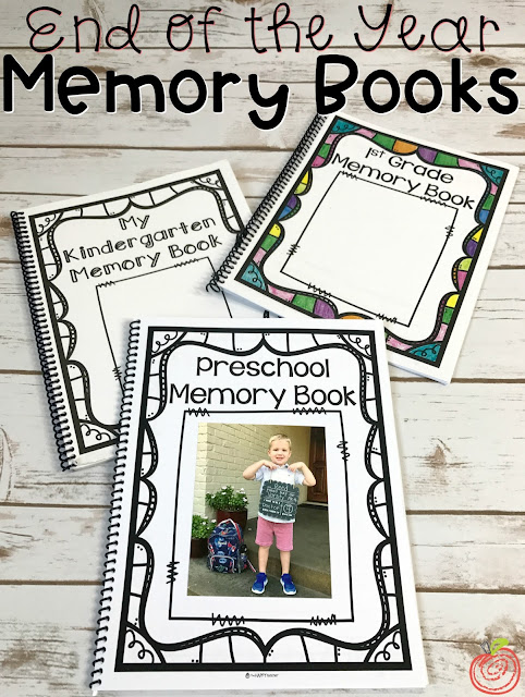 End of the Year Memory Books and keepsakes for Kindergarten