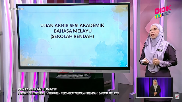 Pentaksiran Sumatif Tahun 2022 - Format Pentaksiran Instrumen Peringkat Sekolah Rendah Bahasa Melayu