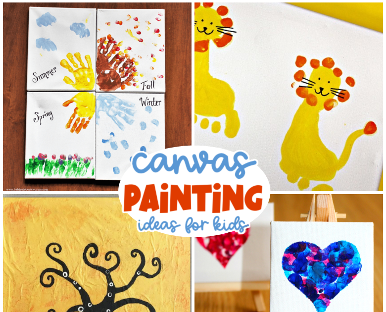 Easy Canvas Painting Ideas for Kids - Messy Little Monster