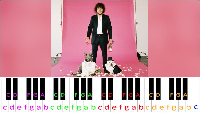 Eastside by benny blanco, Halsey & Khalid Piano / Keyboard Easy Letter Notes for Beginners