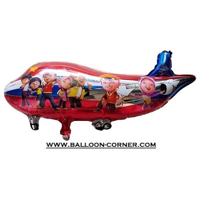 Balon Foil Pesawat Motif BOBOIBOY (Metalik)