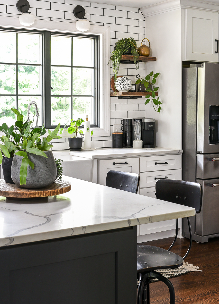 Simple and Stylish Kitchen Counter Decor  Little House of Four - Creating  a beautiful home, one thrifty project at a time.